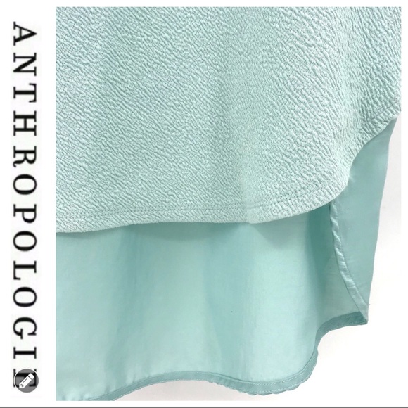 💕SALE💕 Anthropologie Deletta Mint Green Top - Picture 6 of 8